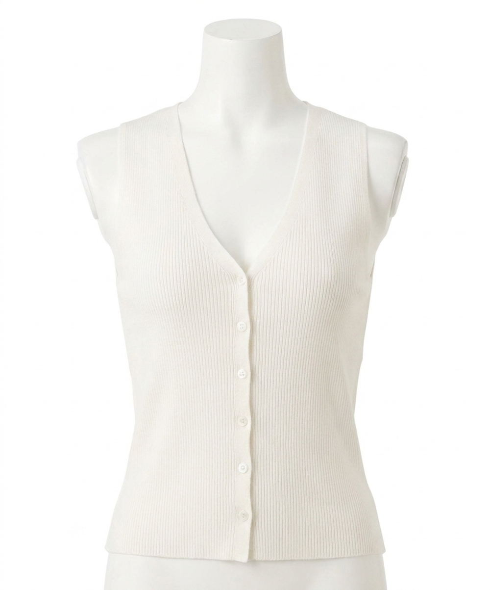 NEW LUCY PARIS eris knit vest in white